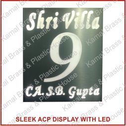 SS Acrylic ACP Cutting with Acrylic and LED Reception Sign Board Signage Translite Print Clip on Blockout